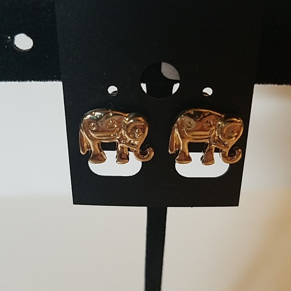 ELAPHANT Gold Tone Earrings